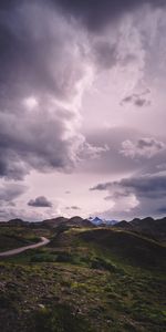 Plutôt Nuageux,Nuageux,Nature,Herbe,Nuages,Couvert,Crépuscule,Montagnes