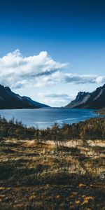 Nature,Grass,Mountains,Autumn,Lake,Landscape