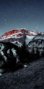 Hierba,Cubierto De Nieve,Nevado,Naturaleza,Montañas,Vértice,Cielo Estrellado,Tops,Paisaje De Montaña