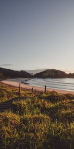 Nature,Grass,Sky,Coast,Hills,Ladder,Sea,Stairs