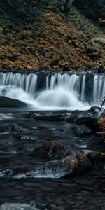 Nature,Herbe,Roches,Noyaux,Les Rochers,Ruisseau,Cascade,Couler