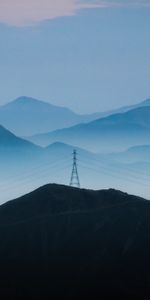 Nature,Hills,Dahl,Wire,Fog,Wires,Distance