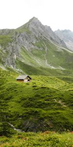 Montañas,Logia,Las Colinas,Naturaleza,Verduras,Pequeña Casa,Colinas