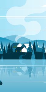 Nature,Houses,Island,Art,Vector