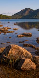 Nature,Lake,Hills,Lumps,Blocks,Stones