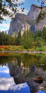 Nature,Lake,Reflection,Shore,Bank,Cliff,Stones,Summer,Silence,Calmness,Harmony,Landscape,Tranquillity