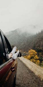 Jambes,Brouillard,Nature,Chaussures,Baskets,Voyage,Voiture