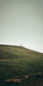 Nature,Miscellanea,Miscellaneous,Field,Human,Loneliness,Hill,Person