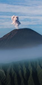 Naturaleza,Fumar,Montaña,Volcán,Cráter,Erupción