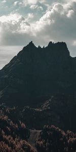 Nature,Mountain,Vertex,Top,Clouds,Landscape,Dark