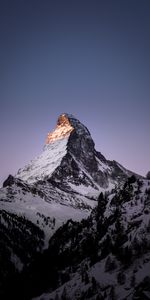 Nature,Mountain,Vertex,Top,Snow Covered,Snowbound,Zermatt,Switzerland