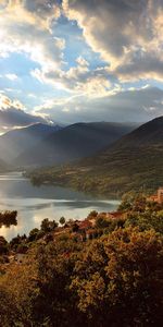 Nature,Montagnes,Bâtiments,Baie,La Baie,Maisons