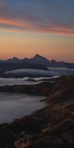 Nature,Mountains,Clouds,Fog,Dusk,Twilight,Landscape