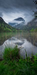 Naturaleza,Montañas,Nubes,Lago,Bosque,Paisaje