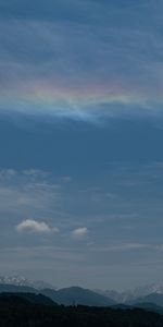 Nature,Mountains,Clouds,Rainbow,Horizon,Landscape