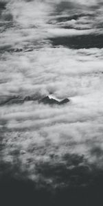 Nature,Mountains,Clouds,Relief,Bw,Chb