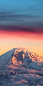 Nature,Mountains,Clouds,Snow,Vertex,Top,Dawn