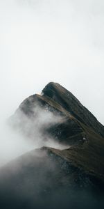 Nature,Nuages,Brouillard,Hauts,Pente,Sommet,Montagnes