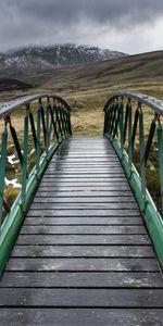 Nature,Mountains,Fog,Bridge