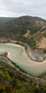 Route,Forêt,Courbes,Coudes,Nature,Montagnes,Côte,Pont,Océan,Australie