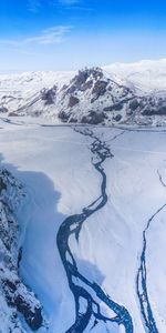 Naturaleza,Altura,Nevado,Cubierto De Nieve,Congelado,Arroyos,Montañas