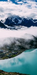 Nature,Mountains,Lake,Fog