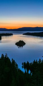 Naturaleza,Montañas,Lago,Bosque,Isla