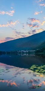 Nature,Mountains,Lake,Shore,Bank,Fog