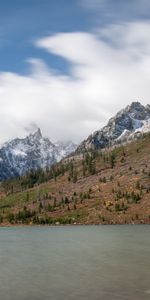 Montagnes,Nature,Banque,Rive,Lac,Paysage