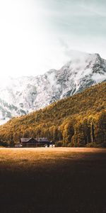 Nature,Mountains,Lawn,Forest,House