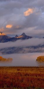 Naturaleza,Montañas,Niebla,Despertamiento,Despertar,Otoño,Mañana