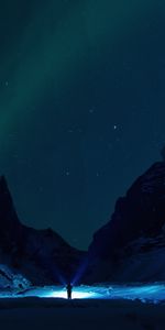 Nature,Mountains,Night,Ice Floes,Starry Sky,Ice,Snow