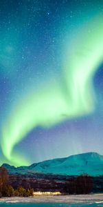 Nature,Mountains,Night,Winter,Northern Lights,Aurora,Aurora Borealis