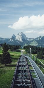 Nature,Rails,Chemin De Fer,Montagnes,Paysage