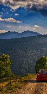 Montañas,Un Coche,Máquina,Paisaje,Naturaleza,Camino