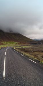 Nature,Mountains,Road,Markup,Fog