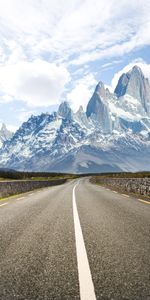 Nature,Mountains,Road,Markup,Snow Covered,Snowbound,Dahl,Snow,Distance