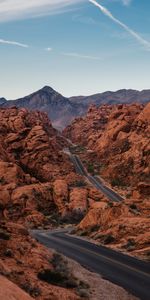 Nature,Mountains,Rocks,Road,Winding,Sinuous,Sky