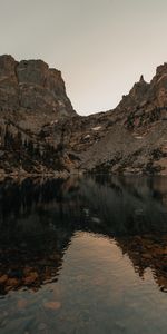 Montagnes,Les Rochers,Roches,Banque,Nature,Rive,Lac,Paysage