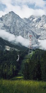 Arbres,Roches,Pente,Téléphérique,Nature,Les Rochers,Montagnes