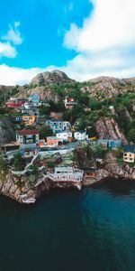 Nature,Mountains,Sea,Building,Rocks,Coast