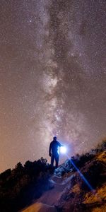 Naturaleza,Montañas,Brillar,Luz,Humano,Persona,Cielo Estrellado