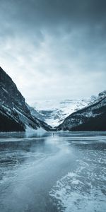 Nature,Mountains,Snow,Lake,Frozen,Ice,Landscape