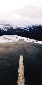 Asphalte,Neige,Route,Nature,Montagnes,Paysage