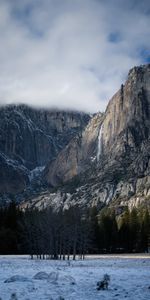 Nature,Mountains,Snow,Rocks,Snow Covered,Snowbound,Trees