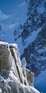 Nature,Mountains,Snow,Rocks,Tourists