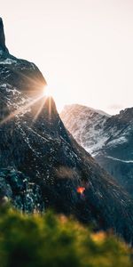 Nature,Mountains,Sun,Top,Shine,Light,Vertex,Landscape