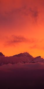 Nature,Mountains,Twilight,Clouds,Dusk,Snow