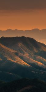 Montañas,Noche,Crepúsculo,Niebla,Oscuridad,Naturaleza,Paisaje