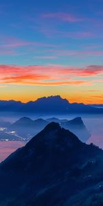 Nature,Mountains,Vertex,Dahl,Sunset,Tops,Distance